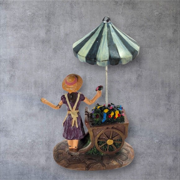 Hawthorne Village Falbrooke Florist Lady 1999 Figurine Holiday Decor - Picture 2 of 4